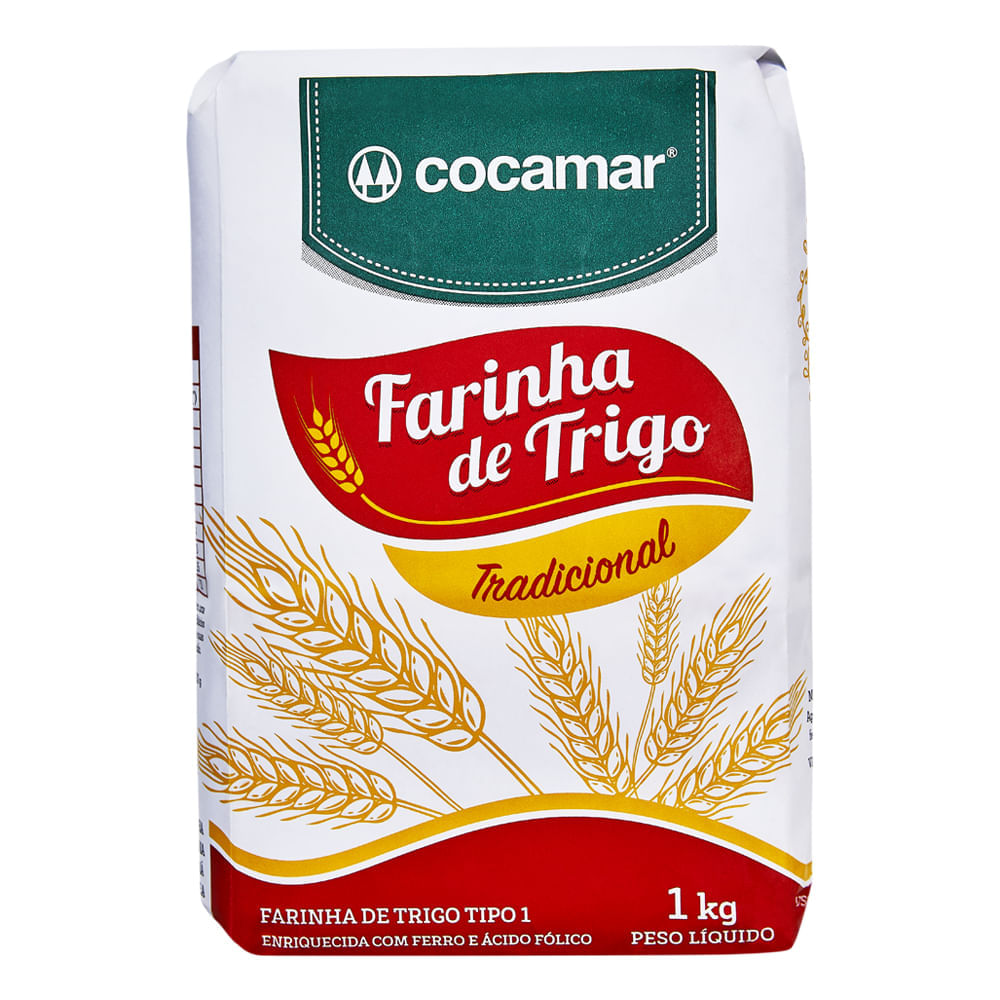 Farinha de Trigo Cocamar Papel 1kg (Fardo 10 Unidades) - Loja Cocamar